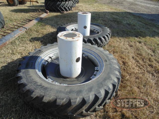 (2) Michelin 380-90R46 Rogator 8-bolt tires - rims- _1.jpg